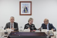 Ministra Gleisi Hoffmann participa de reunião entre membros do Conselhão e relator de projeto de lei de inteligência artificial