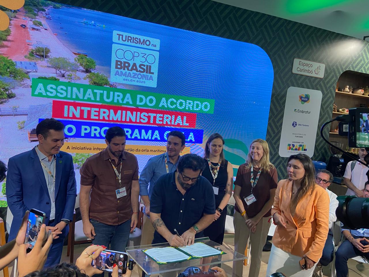 COP30: assinatura do Acordo Interministerial para a realização do programa orla