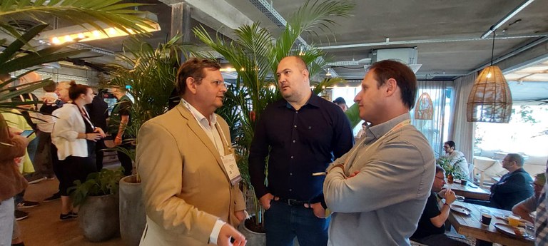 Renato Brown,  Diretor de Planejamento e Avaliação (DPA) da Sudeco, Thiago Tosatto, Superintendente de crédito do BRDE, Maurício Mocelin, Superintende da Agência RS/BRDE