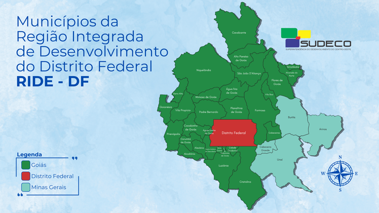 mapa da RIDE/DF