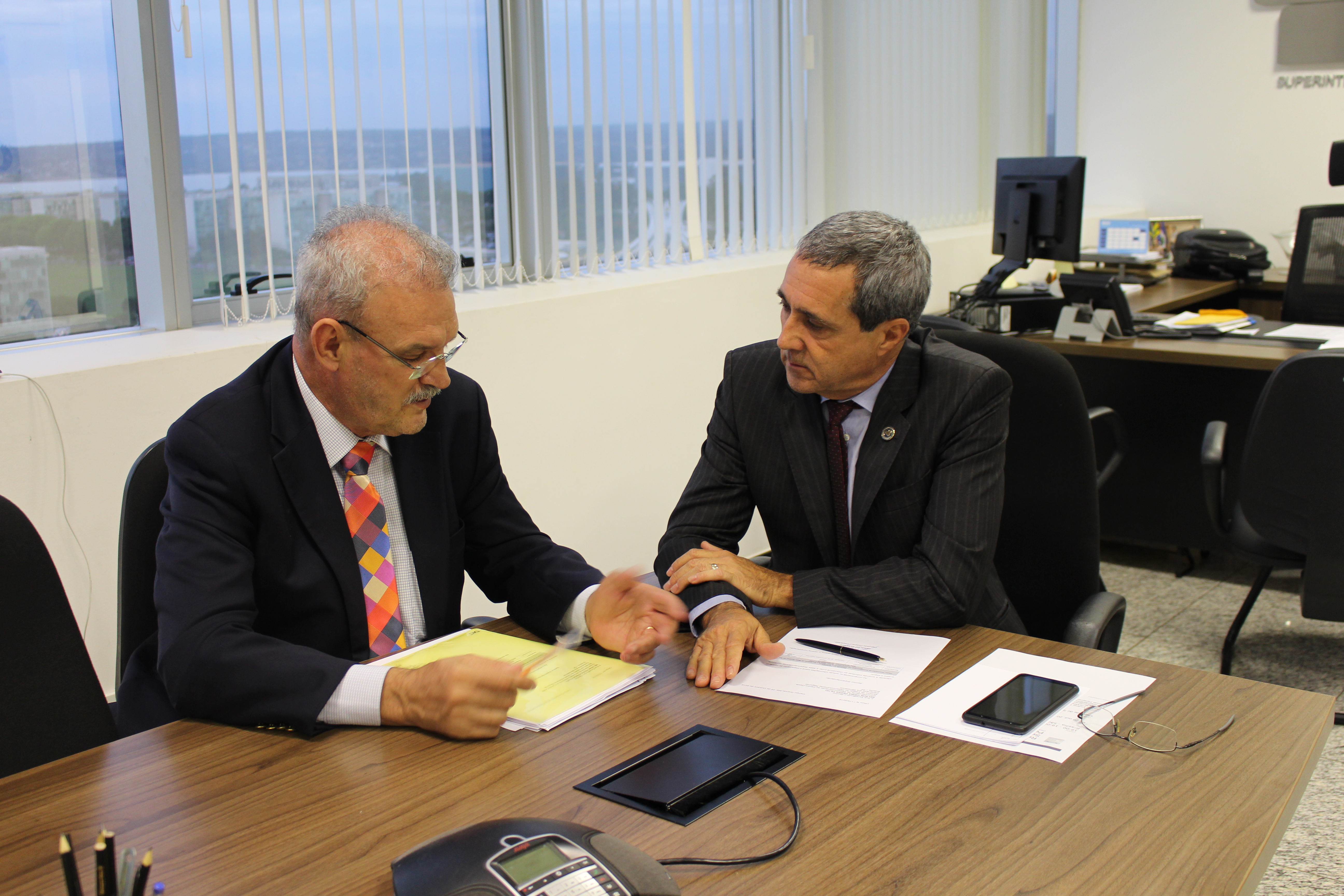 Secretário Geraldo Resende com o superintendente, Nelson Fraga