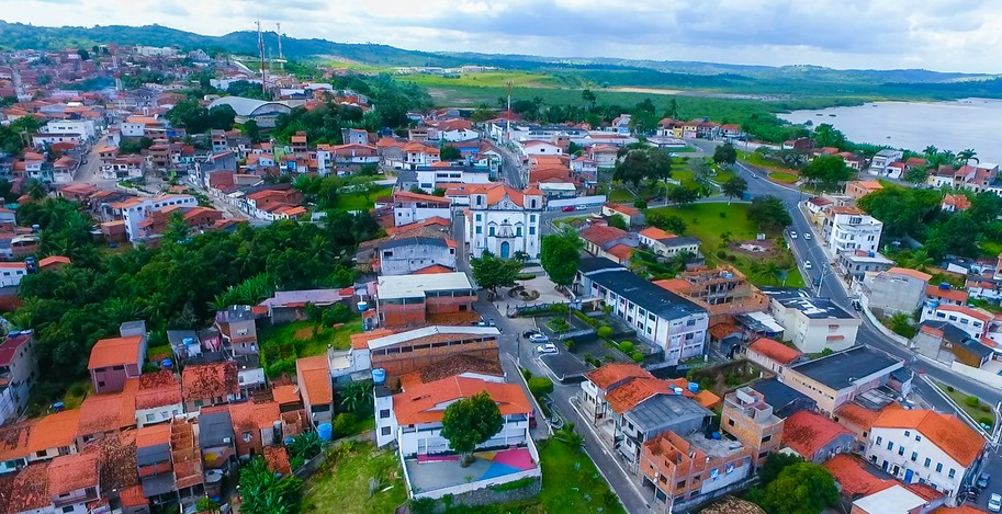 Vista aérea do município São Francisco do Conde