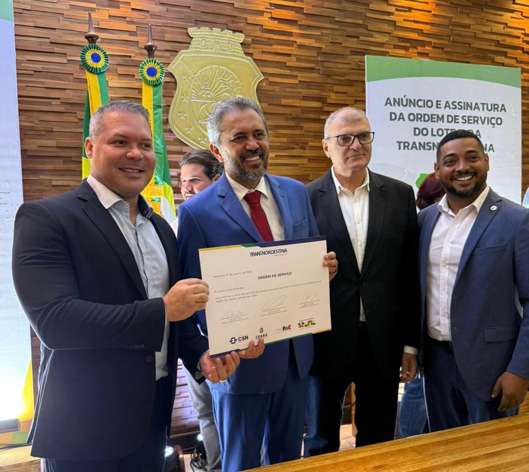 Assinatura da ordem de serviço