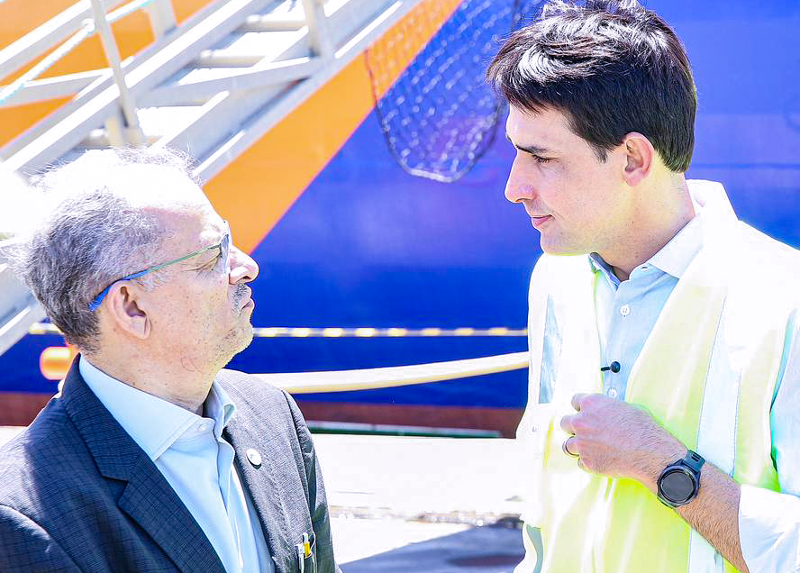 Superintendente Francisco Alexandre e o ministro Silvio Costa Filho. Foto: Wesley D'Almeida.
