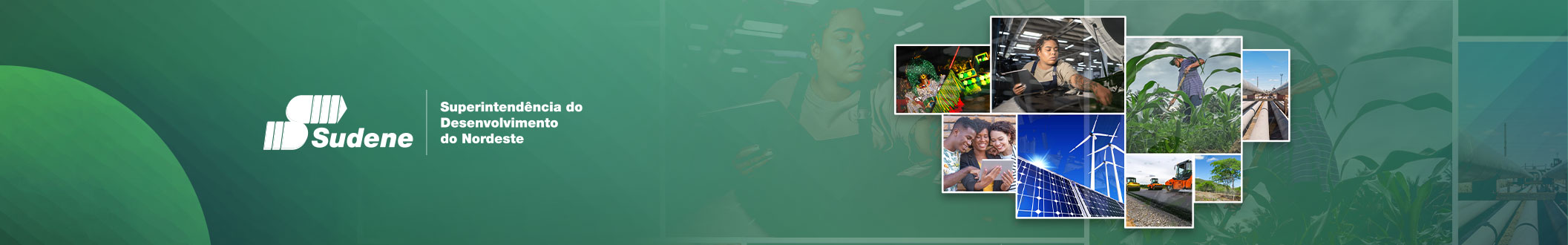 Banner contendo a marca da Sudene