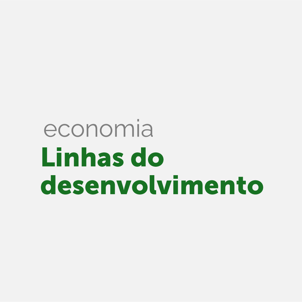 card com o título "economia: linhas do desenvolvimento"