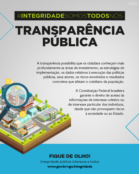 Material da campanha "integridade somos todos nós".
