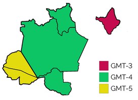 Mapa da Amazônia Ocidental e Amapá