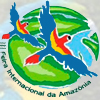 Símbolo criado para identificar a primeira edição da Feira Internacional da Amazônia foi replicado na terceira edição. Ele, mostra um casal de araras voando sobre um globo em tons de verde e azul.