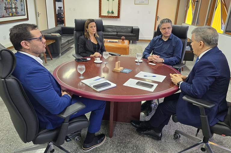 Foto mostra uma reunião
