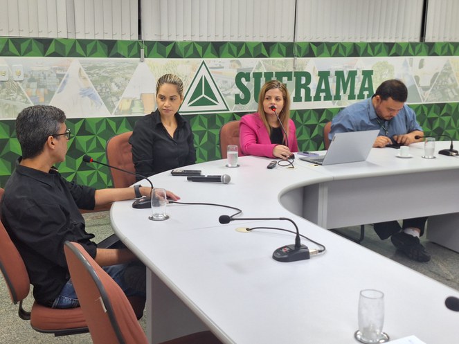 Foto mostra servidor fazendo questionamento acerca de temas abordados no treinamento sobre ESG na Suframa