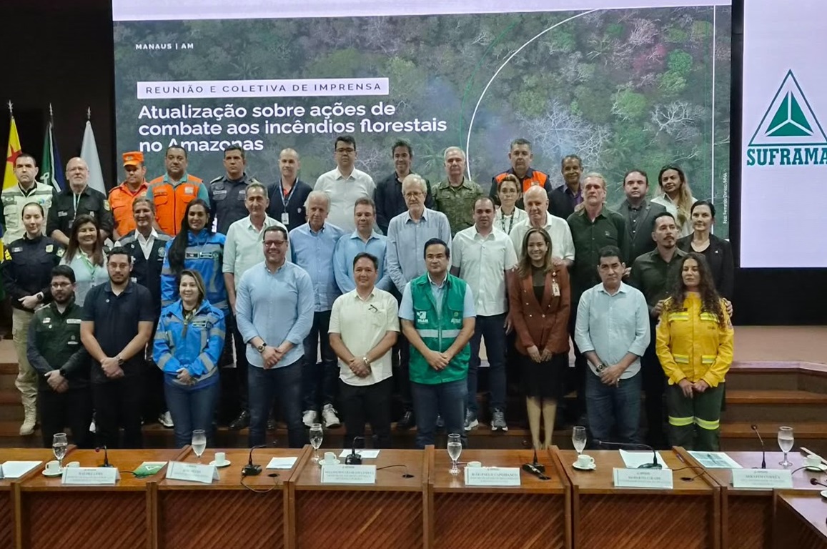 Força-tarefa mobilizou uma equipe de alto escalão, na Suframa, onde comitiva de ministros e autoridades locais alinharam o reforço de efetivo, apoio logístico e novos aportes financeiros para conter a crise ambiental na região.