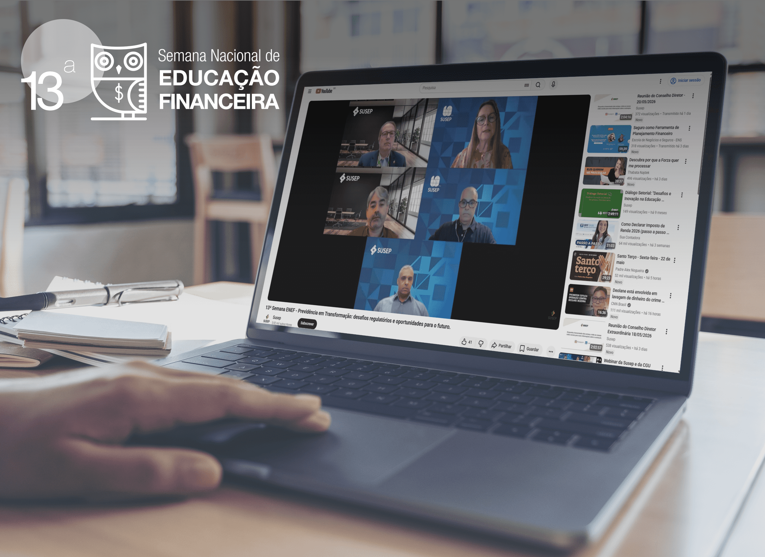 Webinar da Susep sobre previdência complementar aberta já está disponível no YouTube