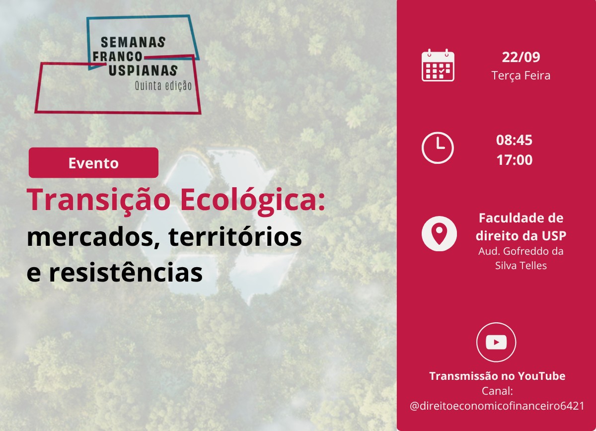 Imagem de divulgação com as informações do evento: título, data, horário e local