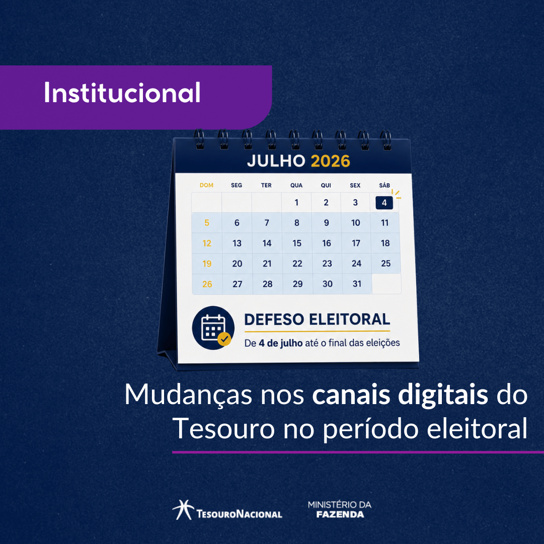 Mudanças nos canais digitais do Tesouro Nacional