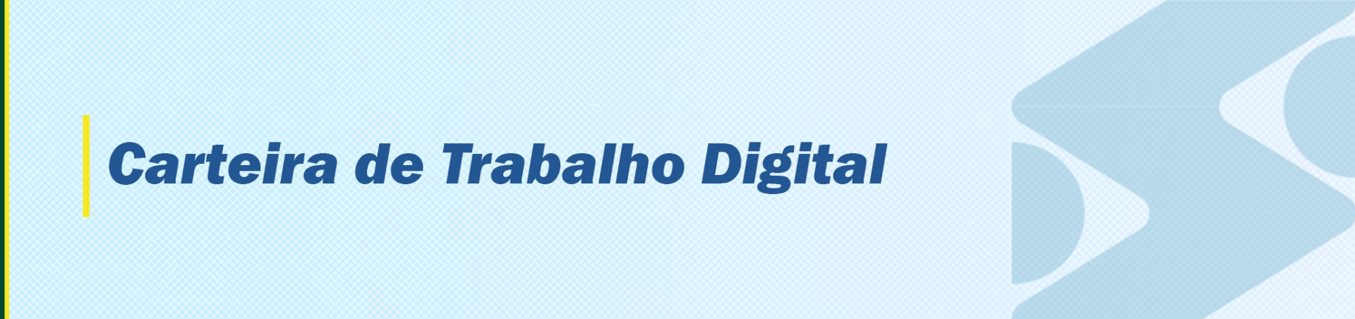 Página referente à Carteira de Trabalho Digital