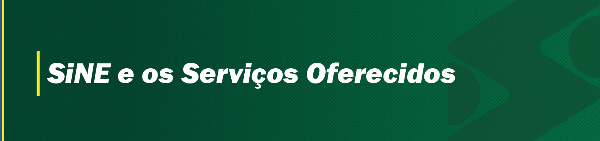 Página referente à Sine e os serviços oferecidos