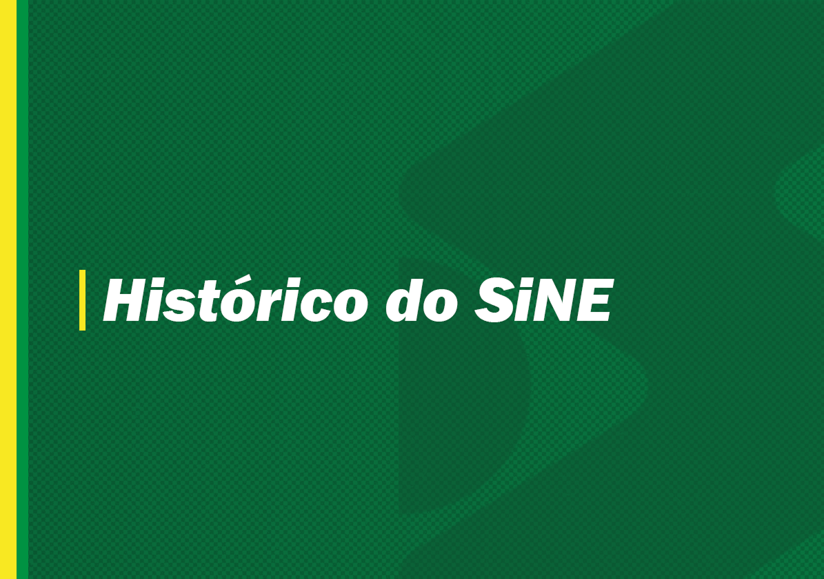 Página referente à Histórico do Sine