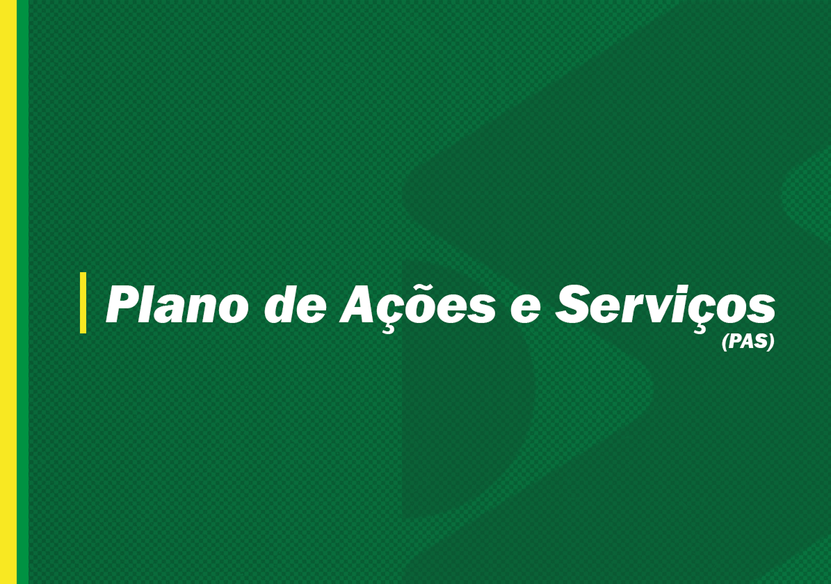 Página referente à Plano de Ações e Serviços (PAS)