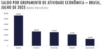 Pais gerou 142.702 postos com carteira assinada em julho e 1.166.125 no ano, segundo dados do Caged