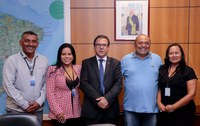 Ministro Marinho recebe presidente da CUT do Amazonas
