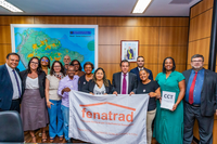 Marinho recebe representantes da Federação Nacional das Trabalhadoras Domésticas