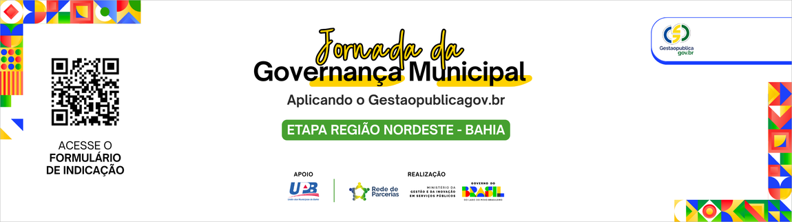 Para participar, faça a inscrição do gestor da sua prefeitura até dia 20 de fevereiro.