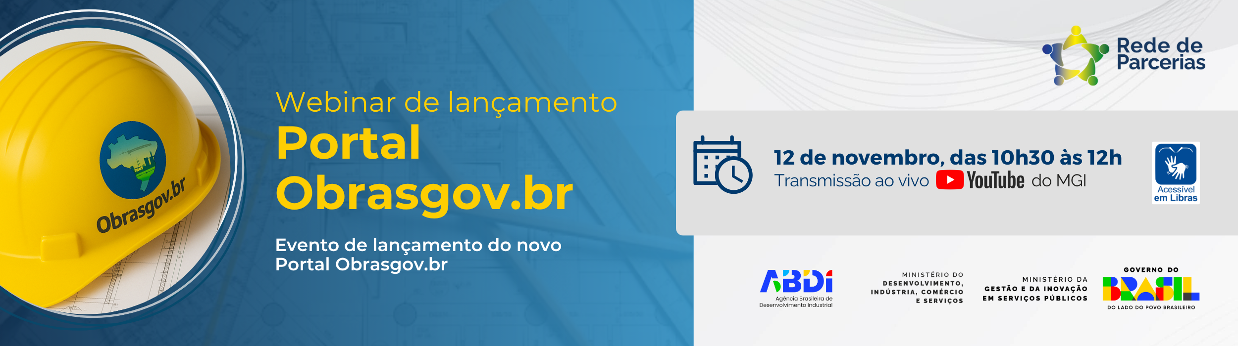 Banner Lançamento Portal Obrasgov
