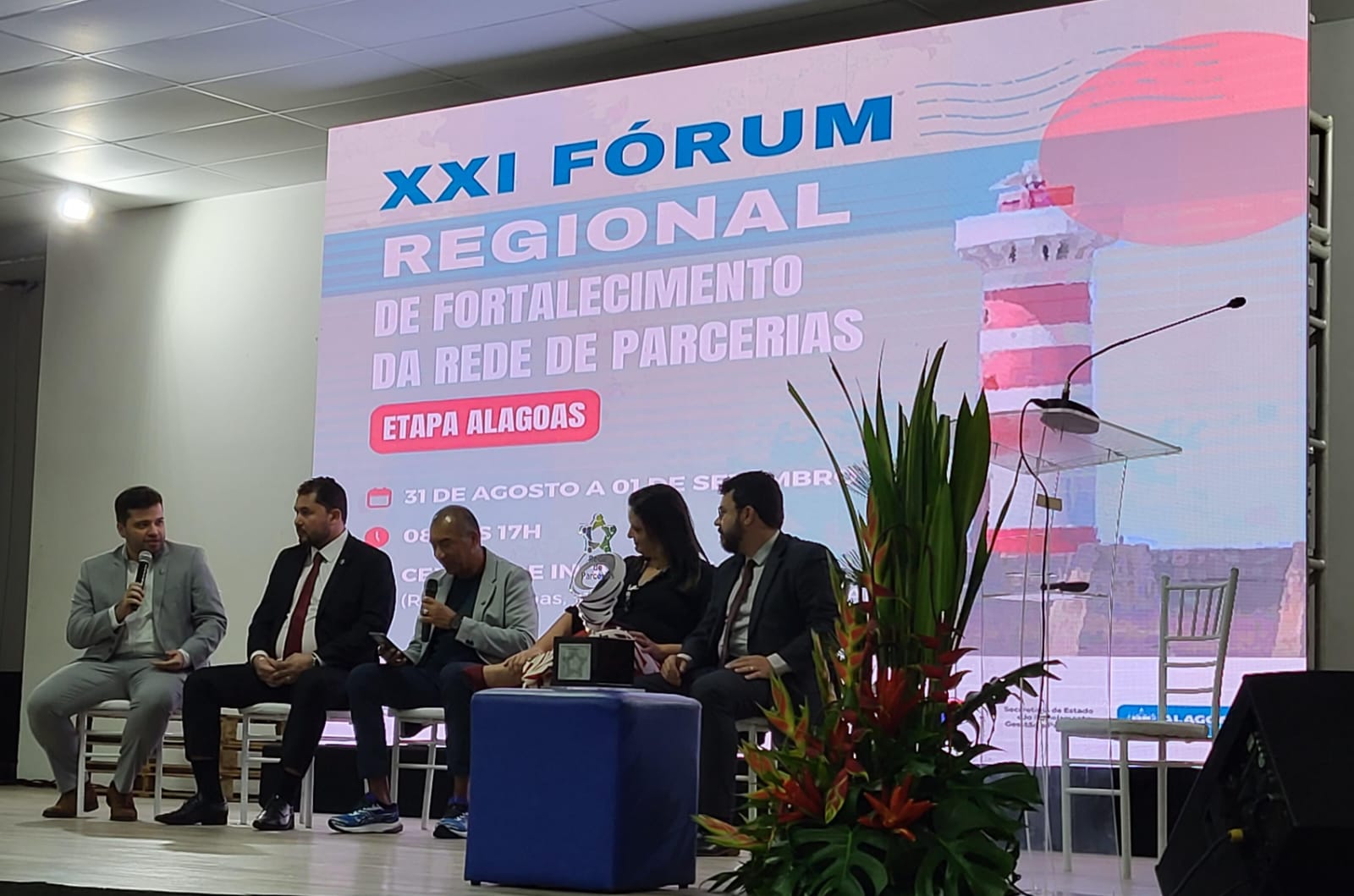 31/08/2023 - 21º Fórum Regional de Fortalecimento da Rede de Parcerias - Etapa Alagoas