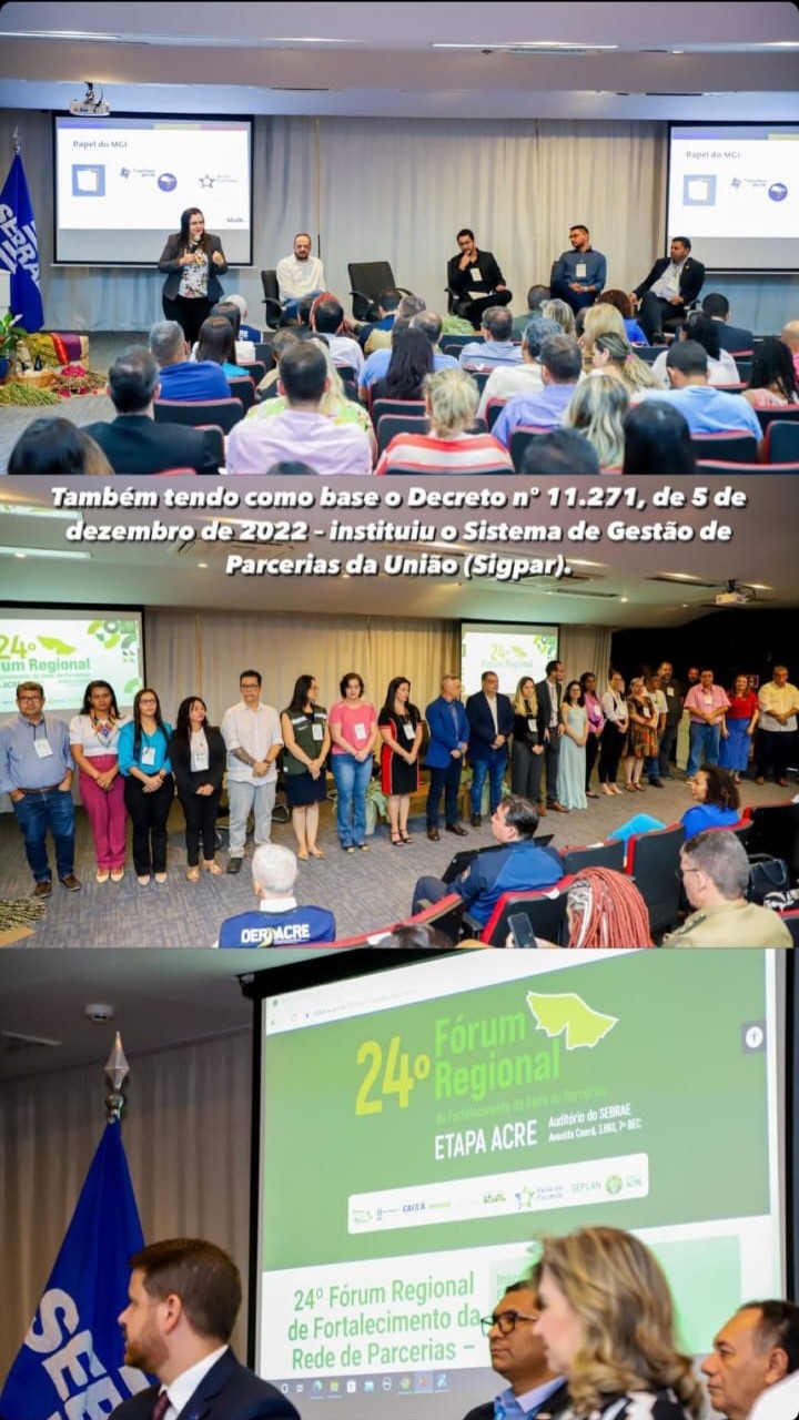 10/11/2023 - 24º Fórum Regional de Fortalecimento da Rede de Parcerias - Etapa Acre