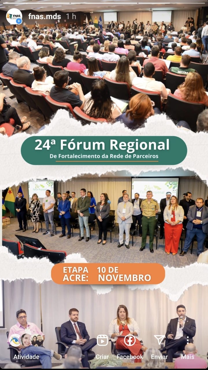 10/11/2023 - 24º Fórum Regional de Fortalecimento da Rede de Parcerias - Etapa Acre
