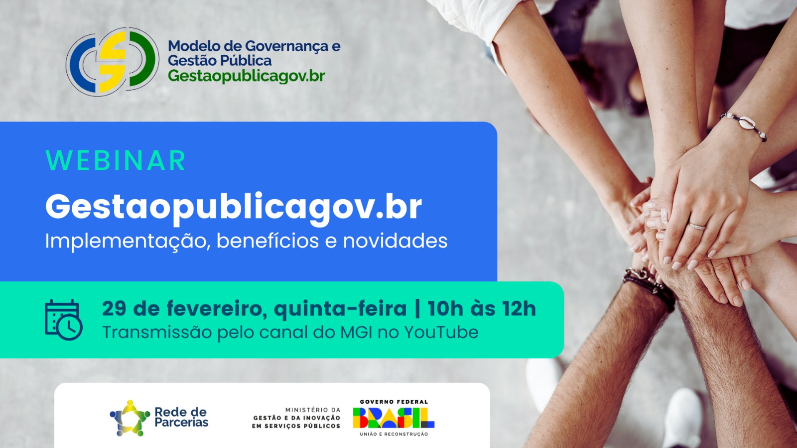 29/02/2024 - Webinar Gestaopublicagov.br: implementação, benefícios e novidades