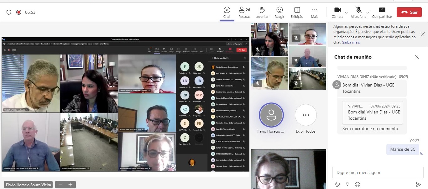 07/06/2024 - Reunião Conjunta do Comitê Gestor da Rede de Parcerias - Elo Estados e Municípios