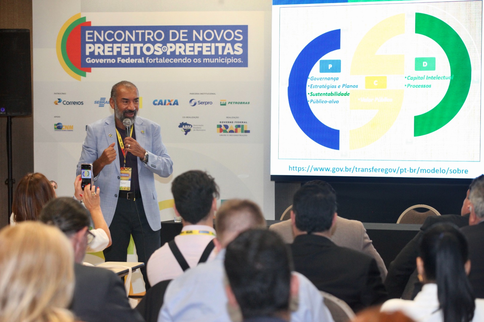 11/02/2025 Encontro Nacional de Novos Prefeitos e Prefeitas
Palestra Gestaopublicagov.br - Esau Mendes

Foto: André Corrêa