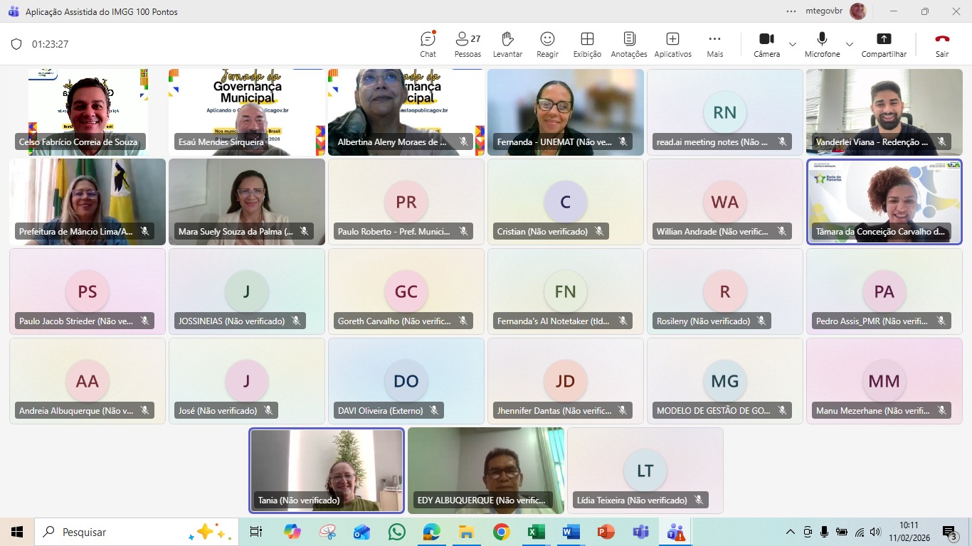 11/02/2026 Encontro da Aplicação assistida do Modelo de Governança e Gestão Pública - Gestaopublicagov.br
