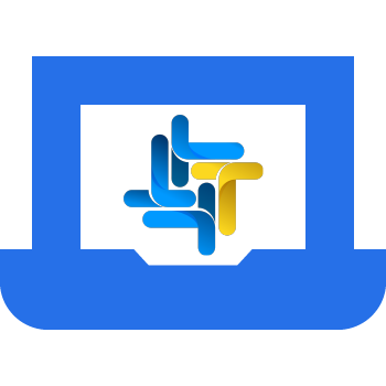 ícone computador azul