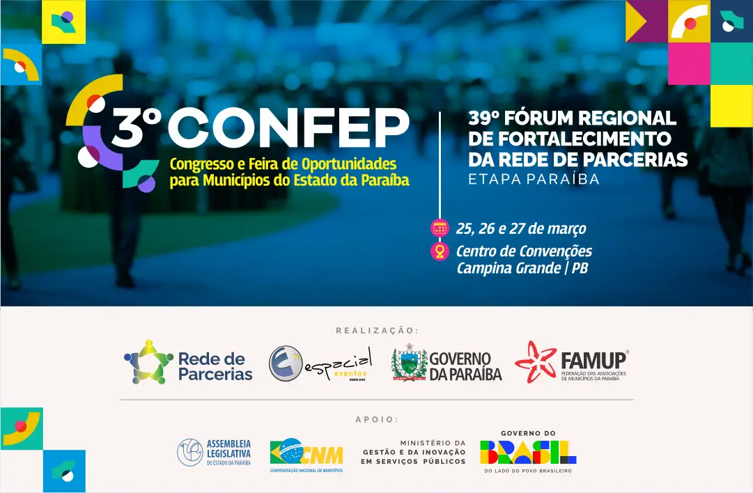 3º CONFEP | 39º Fórum Regional de Fortalecimento da Rede de Parcerias - Etapa Paraíba