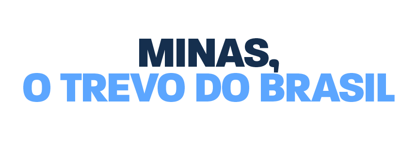 Lettering "Minas, o trevo do Brasil"
