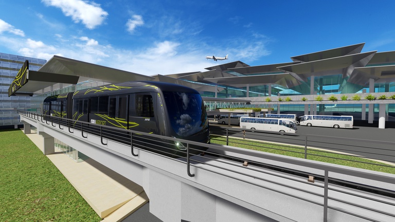 Maquete do projeto do sistema automatizado do Aeroporto de Guarulhos