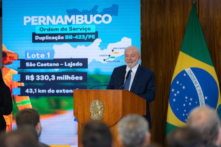 Presidente Lula: obra da BR-423/PE é de relevância para toda a região Nordeste