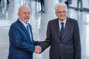 Presidente Luiz Inácio Lula da Silva e presidente da Itália, Sergio Mattarella, assinam acordo de conversão de CNHs que beneficia ambos os países - Foto: Marcio Ferreira/MT