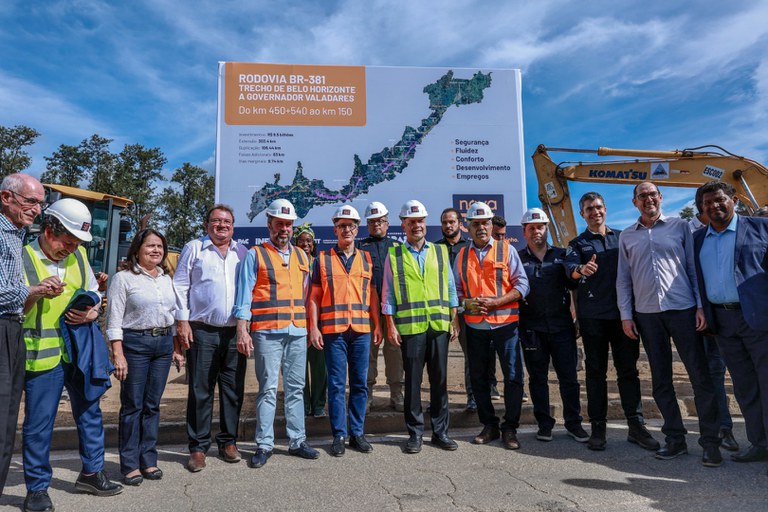 Ministro Renan Filho acompanhou lançamento do Plano de 100 Dias apresentado pela concessionária Nova 381, em em Belo Oriente, Minas Gerais