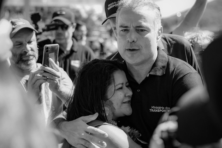 Ministro dos Transportes reforçou que a construção dos túneis no Morro dos Cavalos será feita em diálogo com os povos originários. - Felipe Brasil/MT