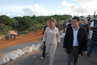 Ministro dos Transportes  vistoria rodovia atingida pelas chuvas no Rio Grande do Norte