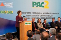 Presidenta Dilma Rousseff participa da cerimônia para reformulação do Anel Rodoviário de Belo Horizonte
