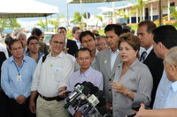 Presidenta Dilma vistoria obras da Norte-Sul
