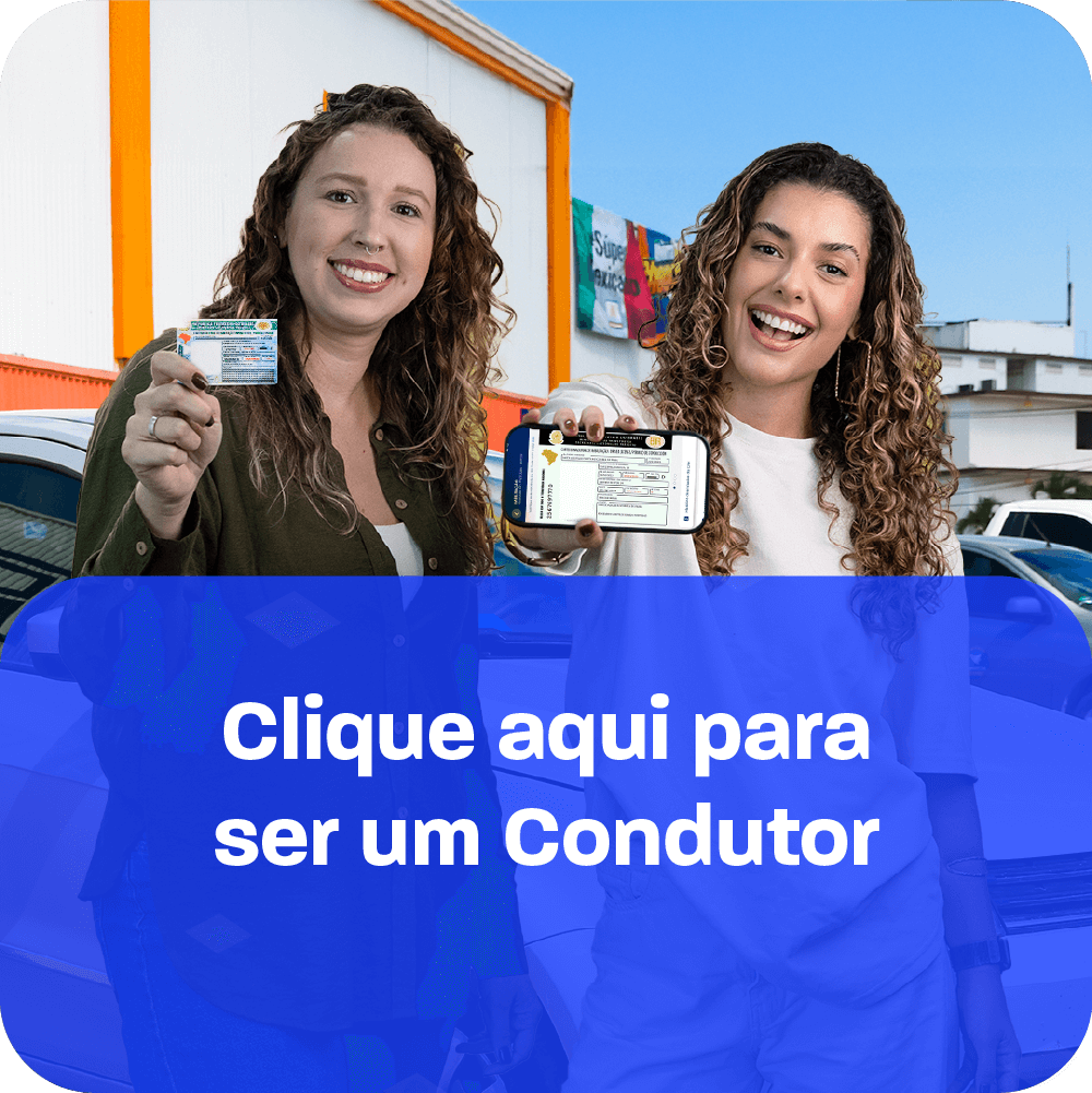 Duas jovens sorriem com a CNH nas mãos: em papel e no celular. Texto: Seja um condutor