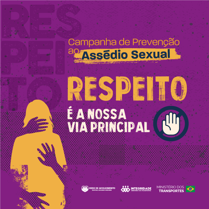 Card sobre campanha de prevenção ao assédio e descriminação