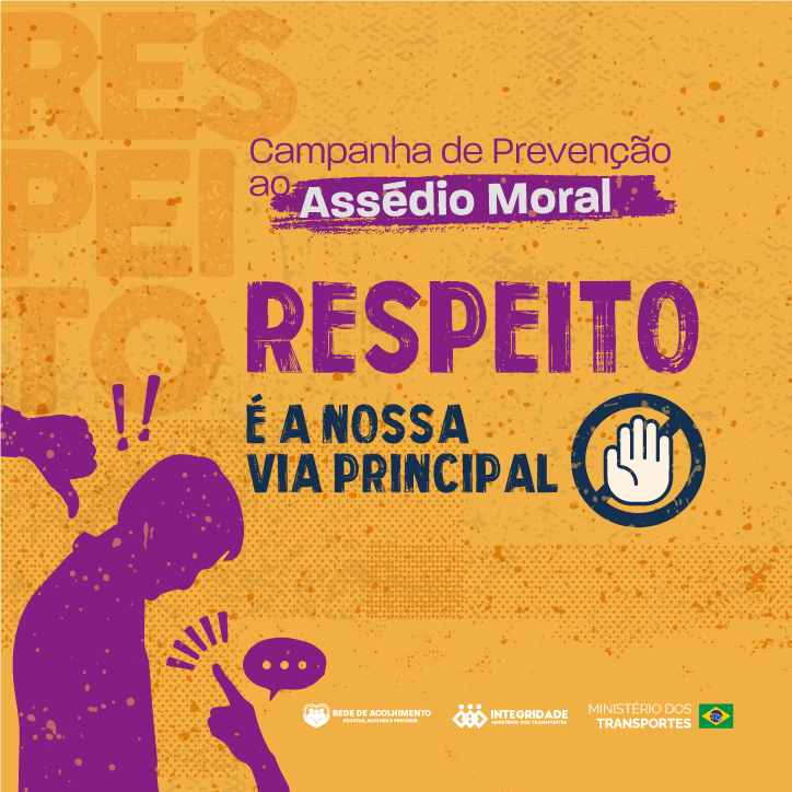 Card sobre campanha de prevenção ao assédio e descriminação