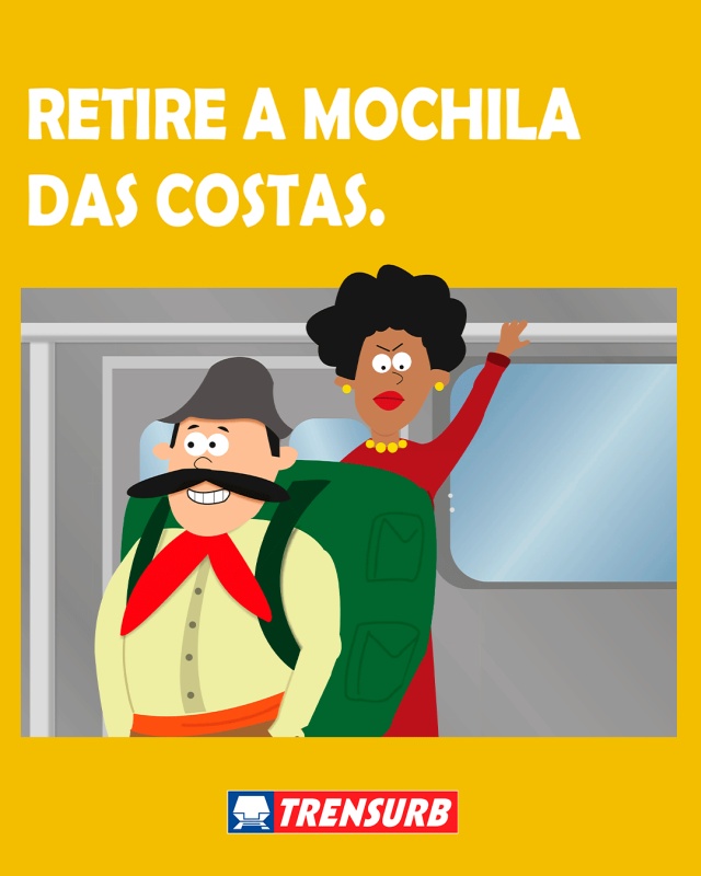 Retire a mochila das costas